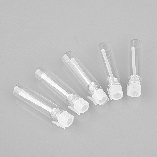 ELFENSTALL Elfensatll- 100PCS Transparent Clear 1ml 1/4 Dram Empty Glass Sample Vials With 0.5ml 10pcs Pipettes Droppers for Party Makeup Tool Essential Oils Aromatherapy Perfume Cologne - Image 3